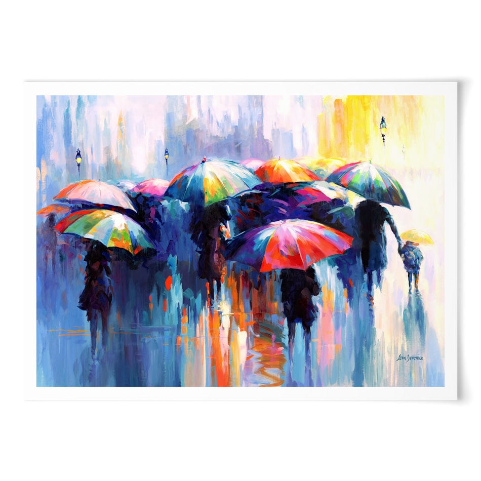 Memories Beneath The Rains Kiss Art Print wall art product Leon Devenice