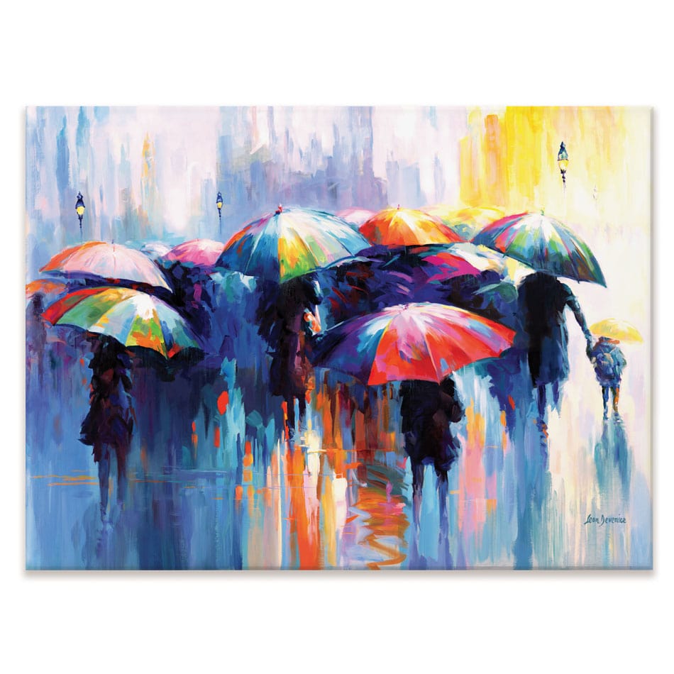 Memories Beneath The Rains Kiss Canvas Print wall art product Leon Devenice