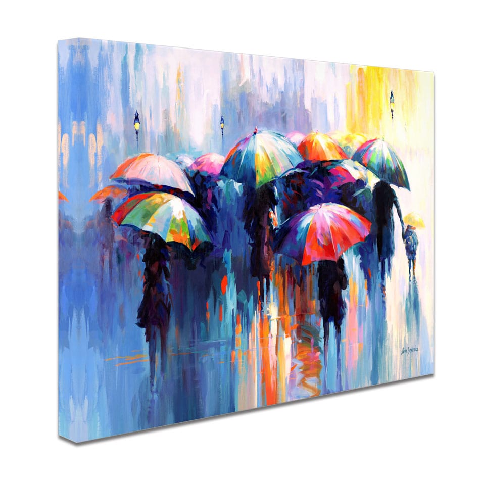 Memories Beneath The Rains Kiss Canvas Print wall art product Leon Devenice