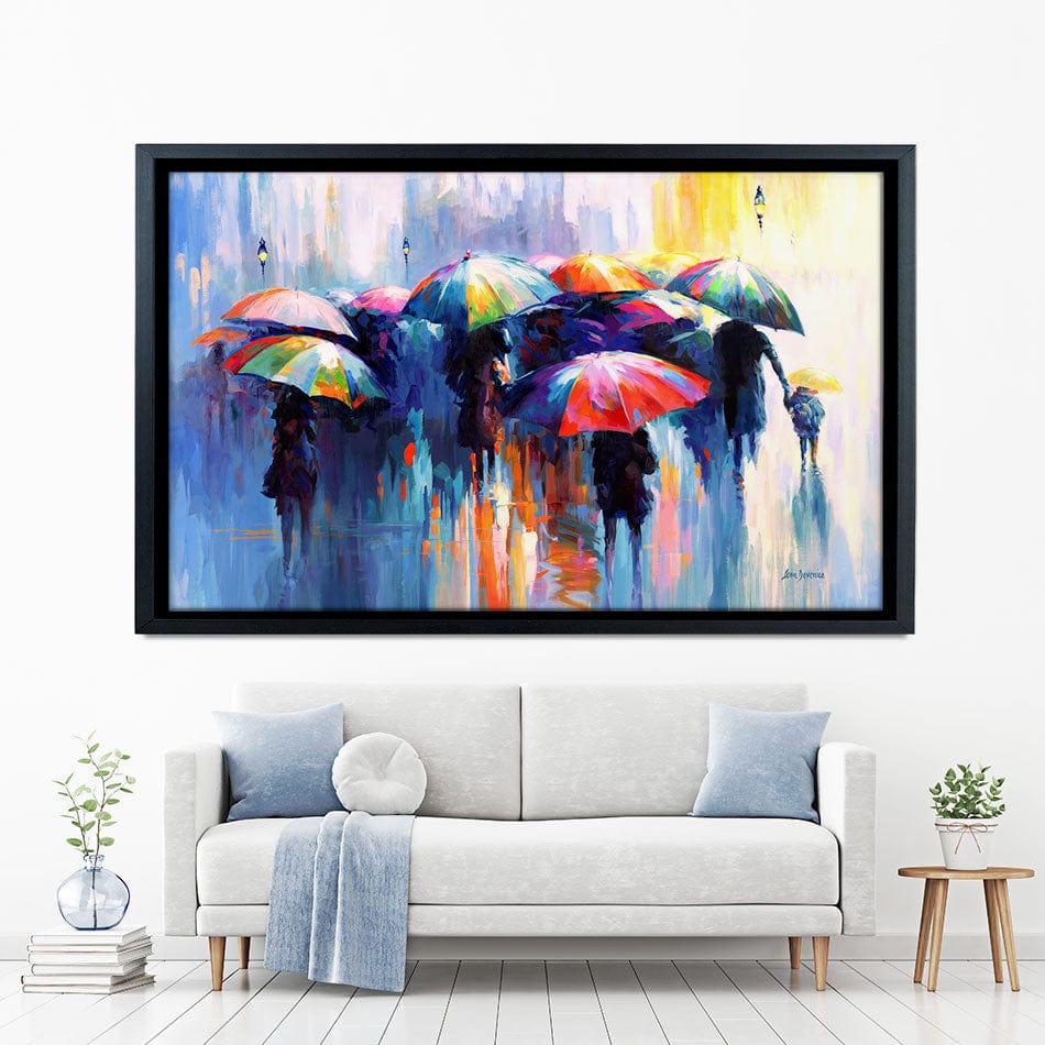 Memories Beneath The Rains Kiss Canvas Print wall art product Leon Devenice