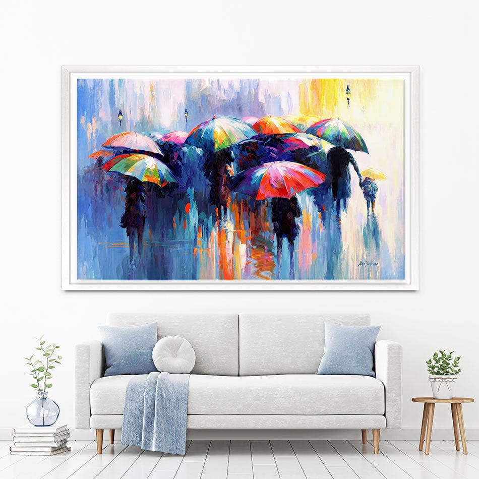 Memories Beneath The Rains Kiss Canvas Print wall art product Leon Devenice