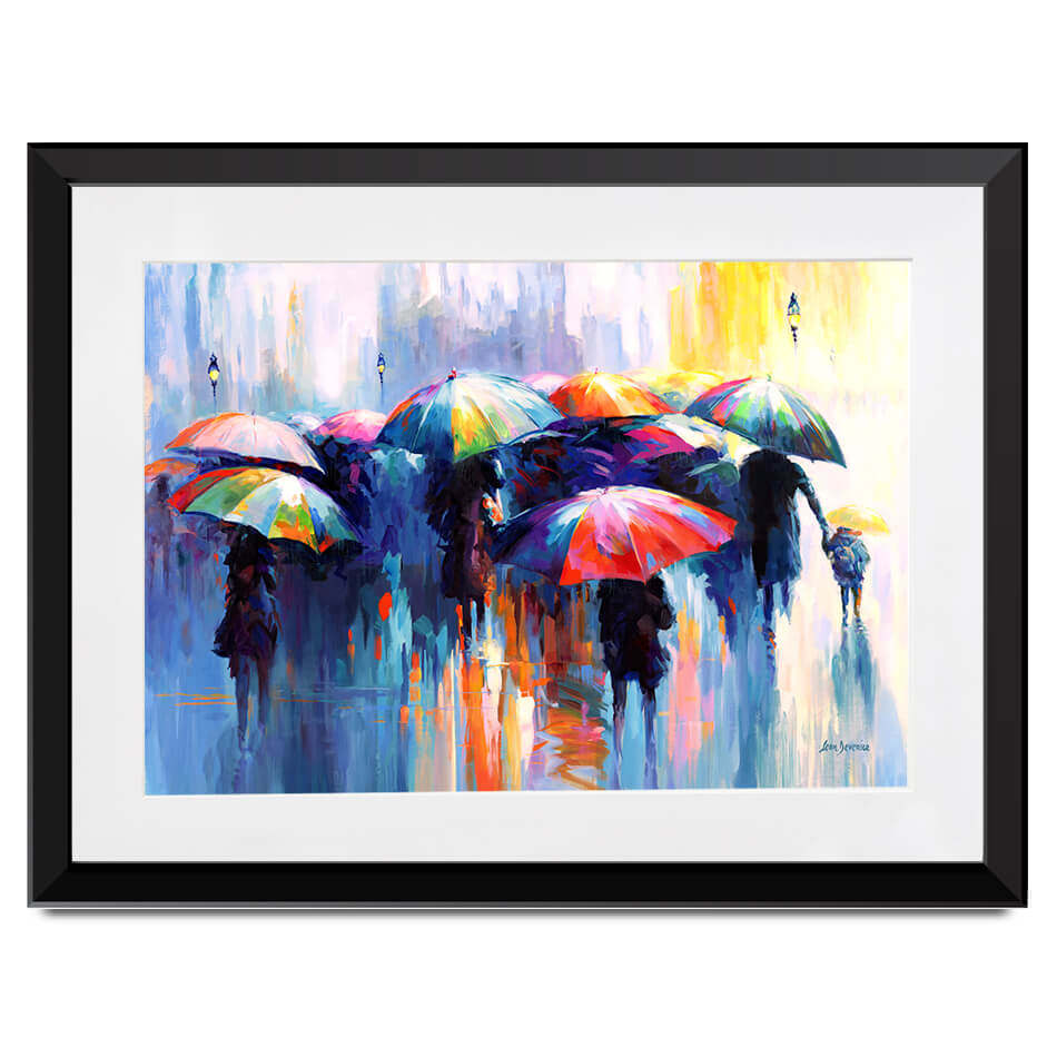 Memories Beneath The Rains Kiss Framed Art Print Memories Beneath The Rains Kiss Framed Art Print wall art product Leon Devenice