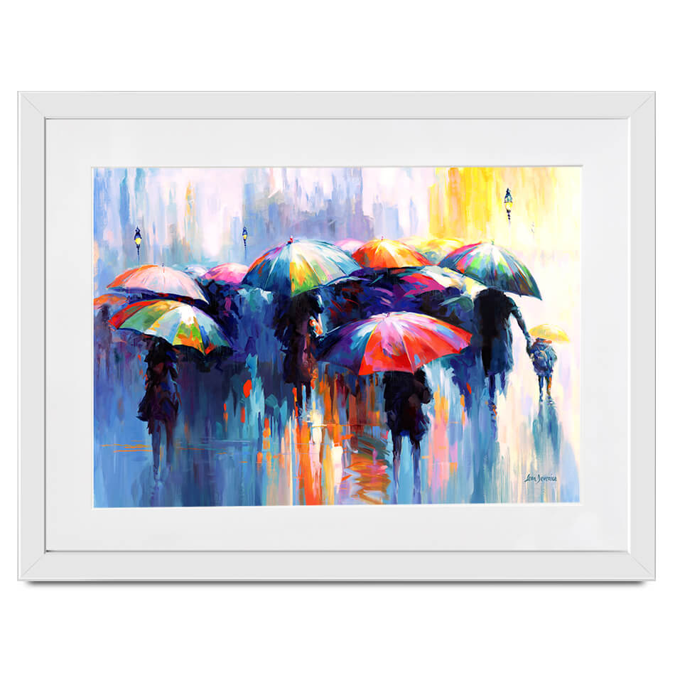 Memories Beneath The Rains Kiss Framed Art Print Memories Beneath The Rains Kiss Framed Art Print wall art product Leon Devenice