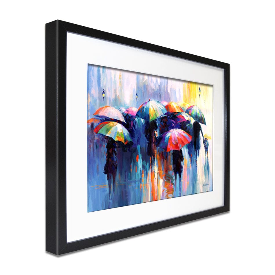 Memories Beneath The Rains Kiss Framed Art Print wall art product Leon Devenice