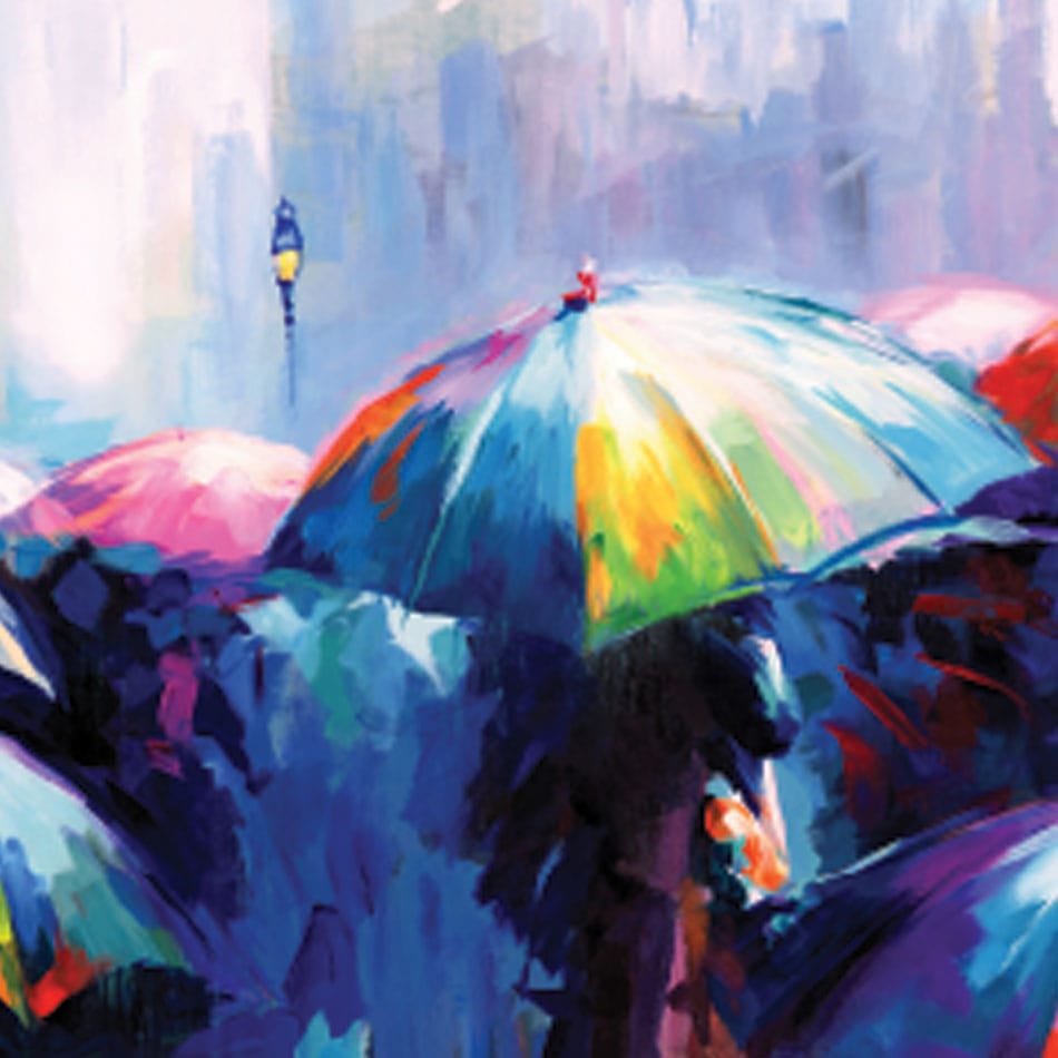 Memories Beneath The Rains Kiss Framed Art Print wall art product Leon Devenice
