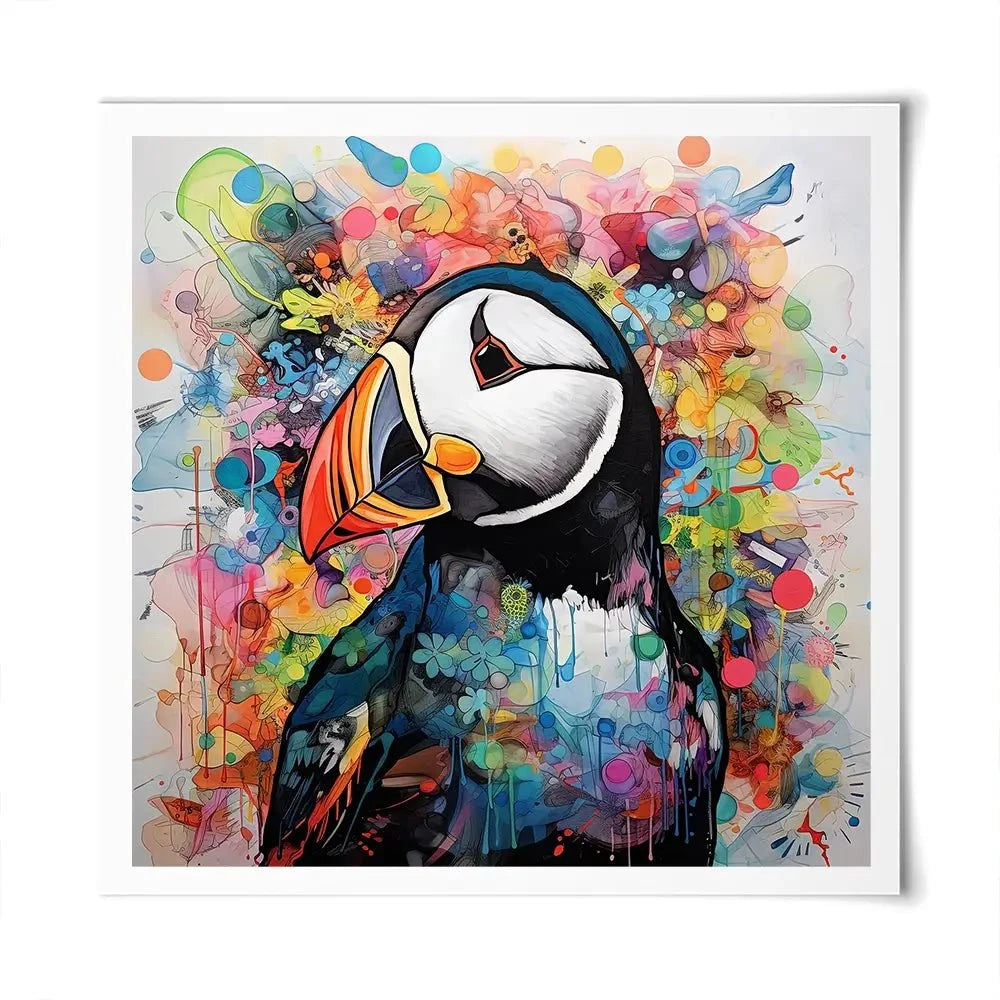 Mercurial Puffin Square Art Print Mercurial Puffin Square Art Print wall art product David Alexander Elder
