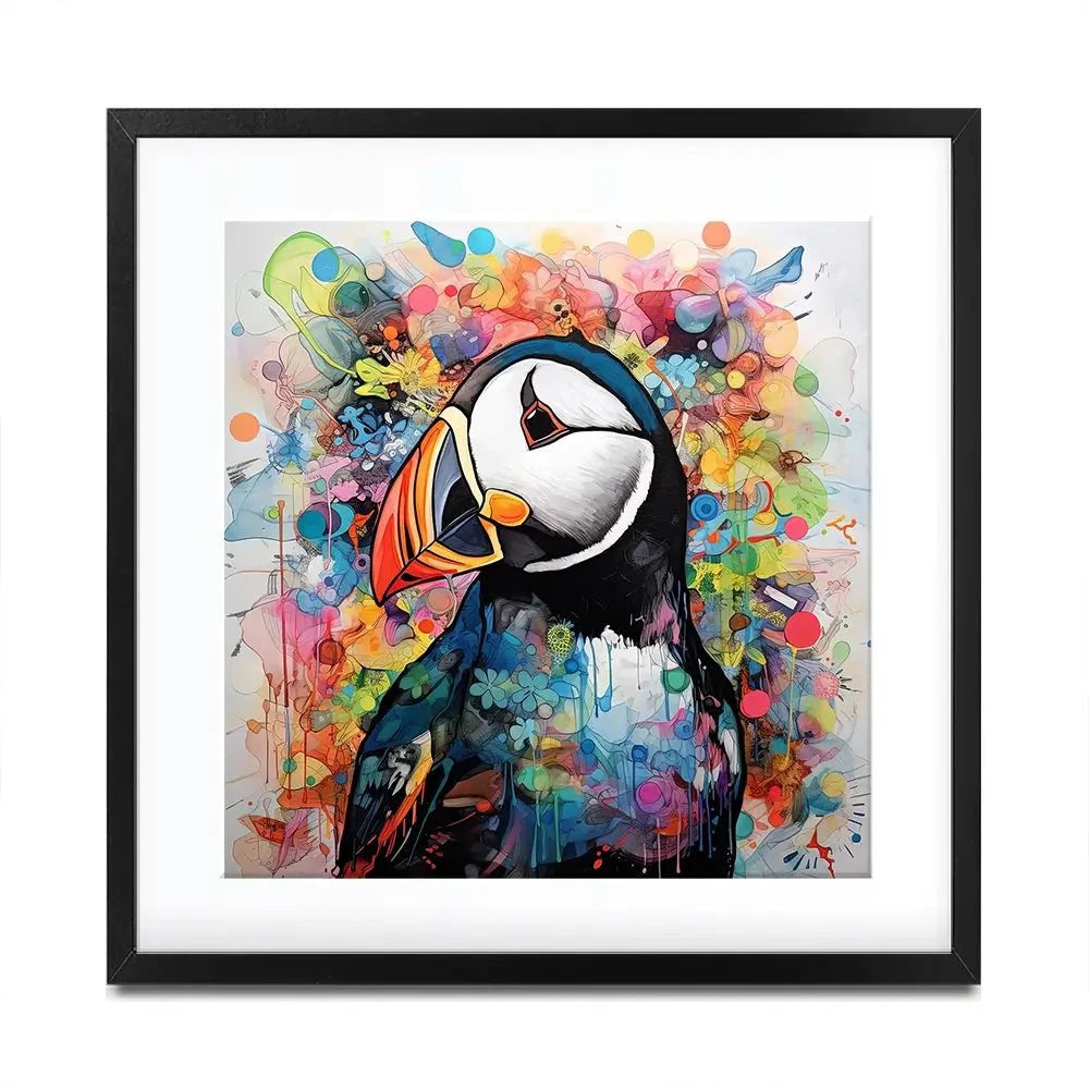 Mercurial Puffin Square Framed Art Print Mercurial Puffin Square Framed Art Print wall art product David Alexander Elder