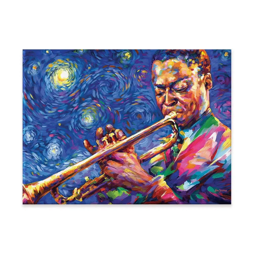 Miles Davis Starry Night Canvas Print Miles Davis Starry Night Canvas Print wall art product Leon Devenice