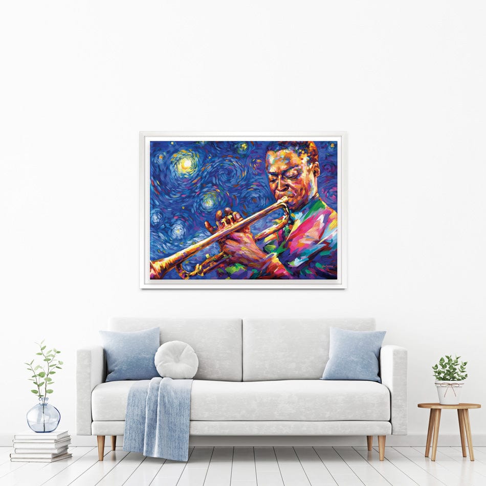 Miles Davis Starry Night Canvas Print wall art product Leon Devenice