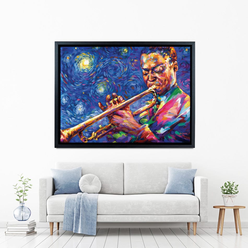 Miles Davis Starry Night Canvas Print wall art product Leon Devenice