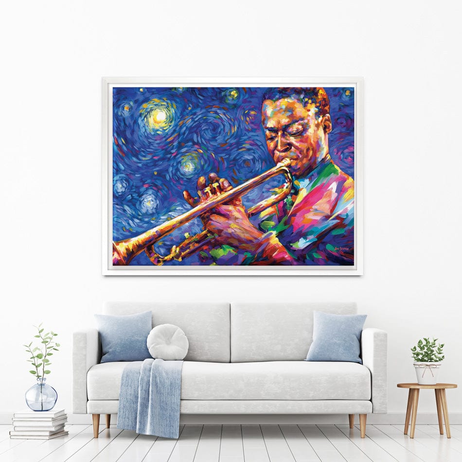 Miles Davis Starry Night Canvas Print wall art product Leon Devenice