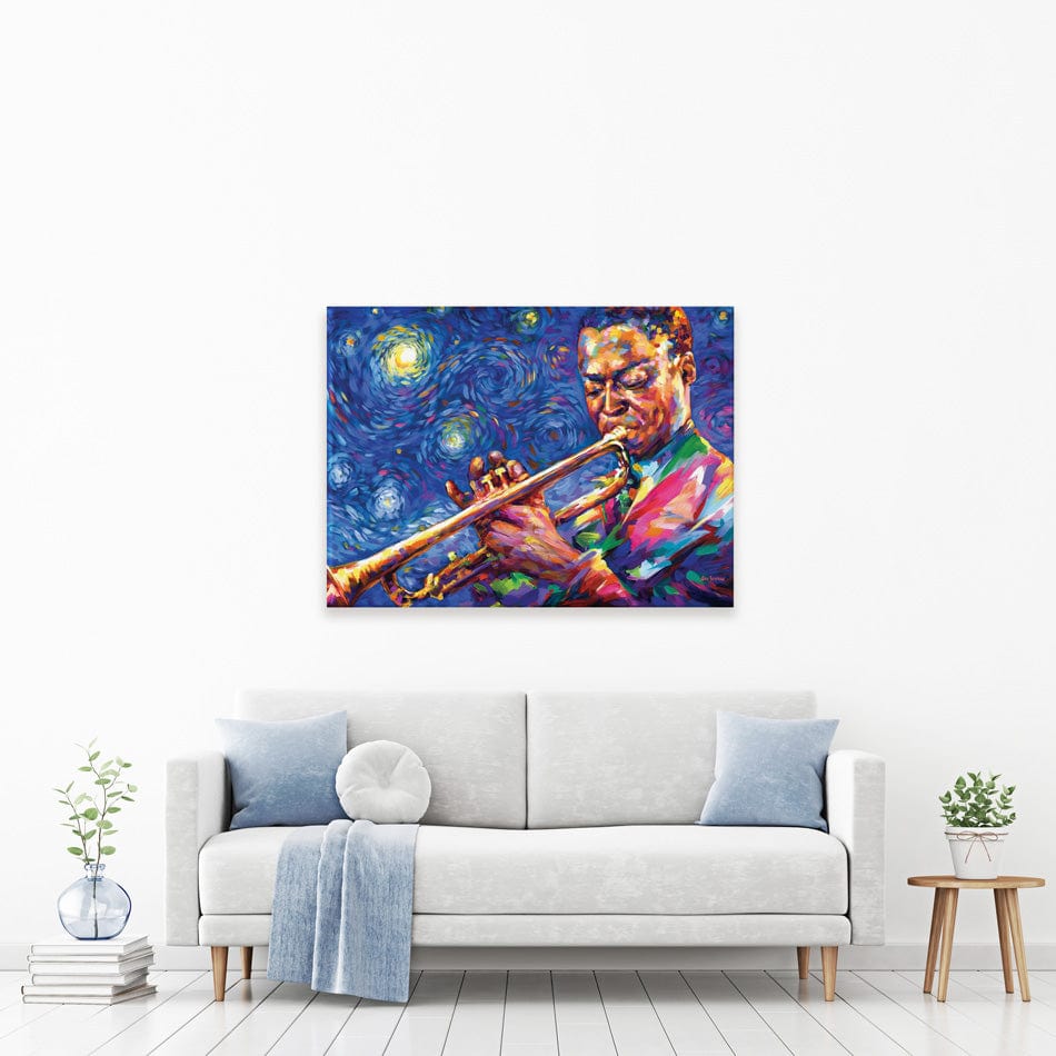 Miles Davis Starry Night Canvas Print wall art product Leon Devenice