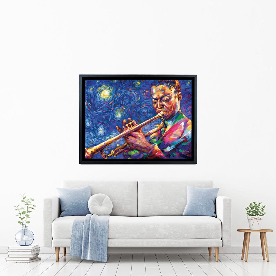Miles Davis Starry Night Canvas Print wall art product Leon Devenice