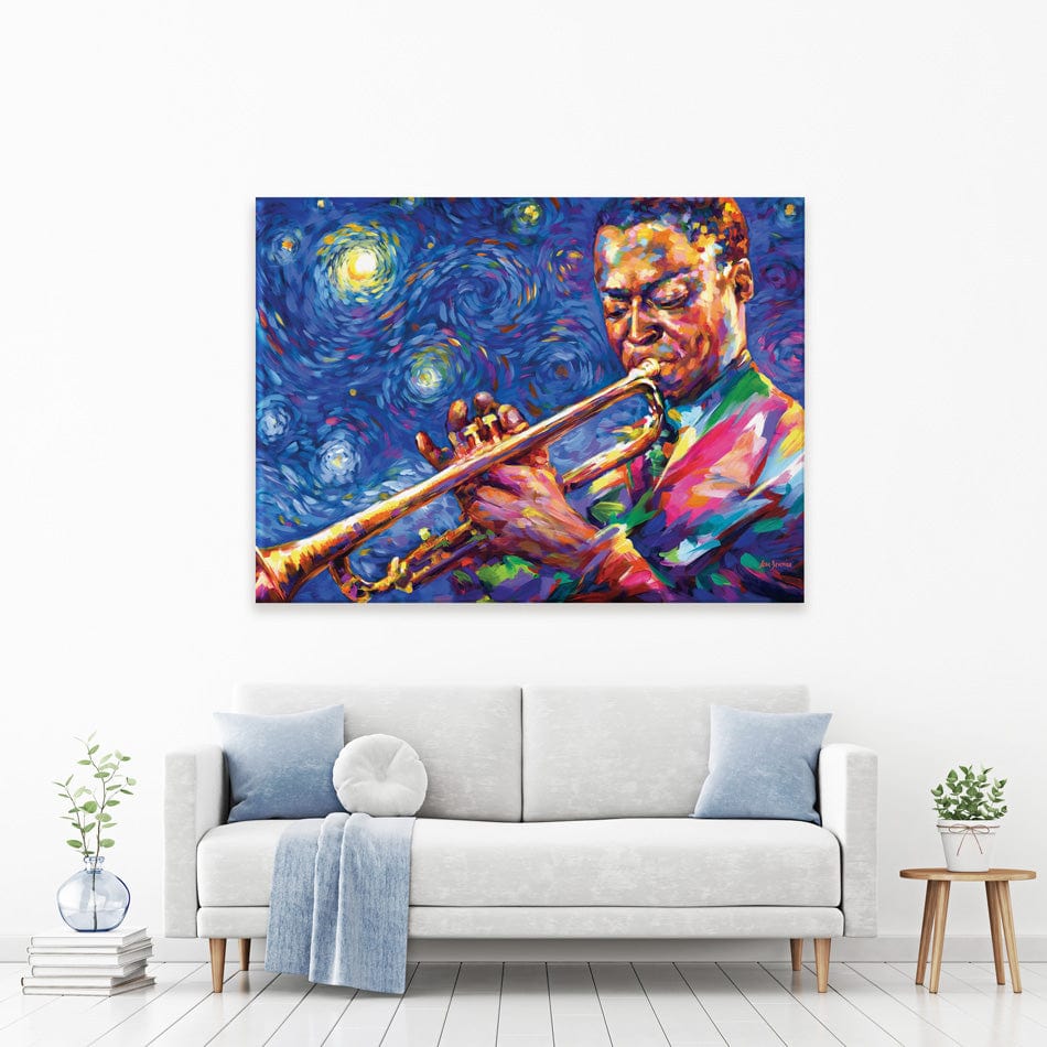 Miles Davis Starry Night Canvas Print wall art product Leon Devenice