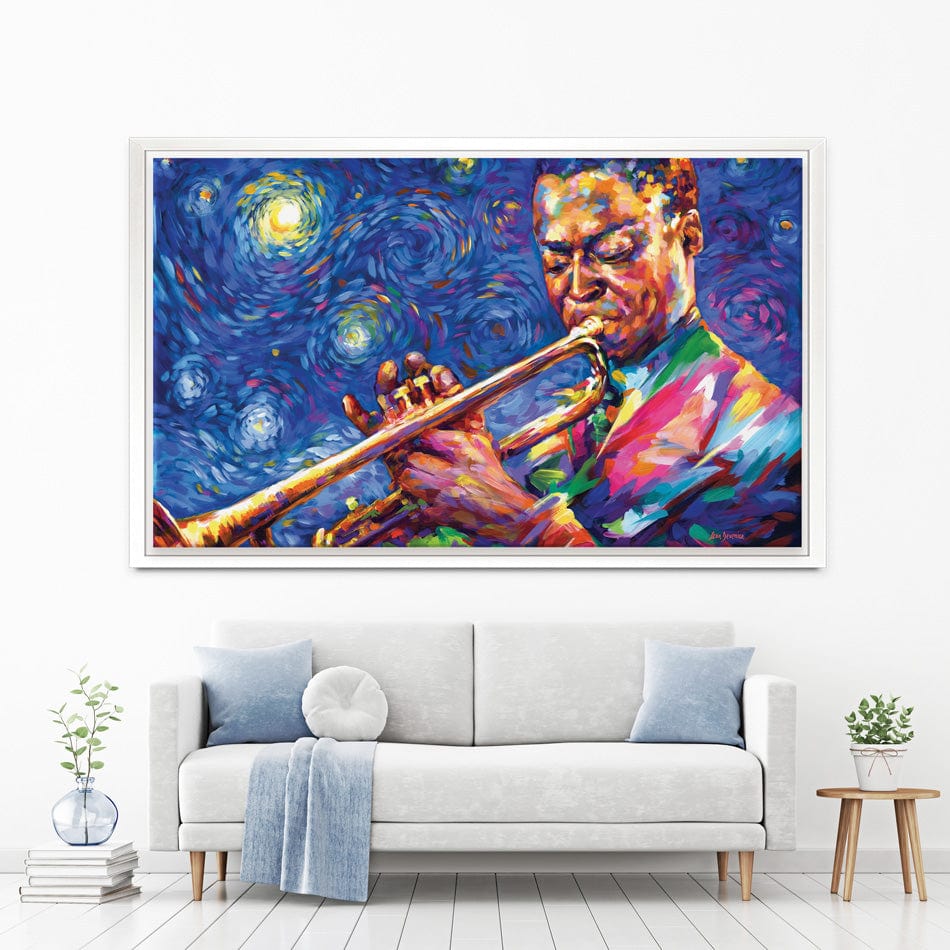 Miles Davis Starry Night Canvas Print wall art product Leon Devenice