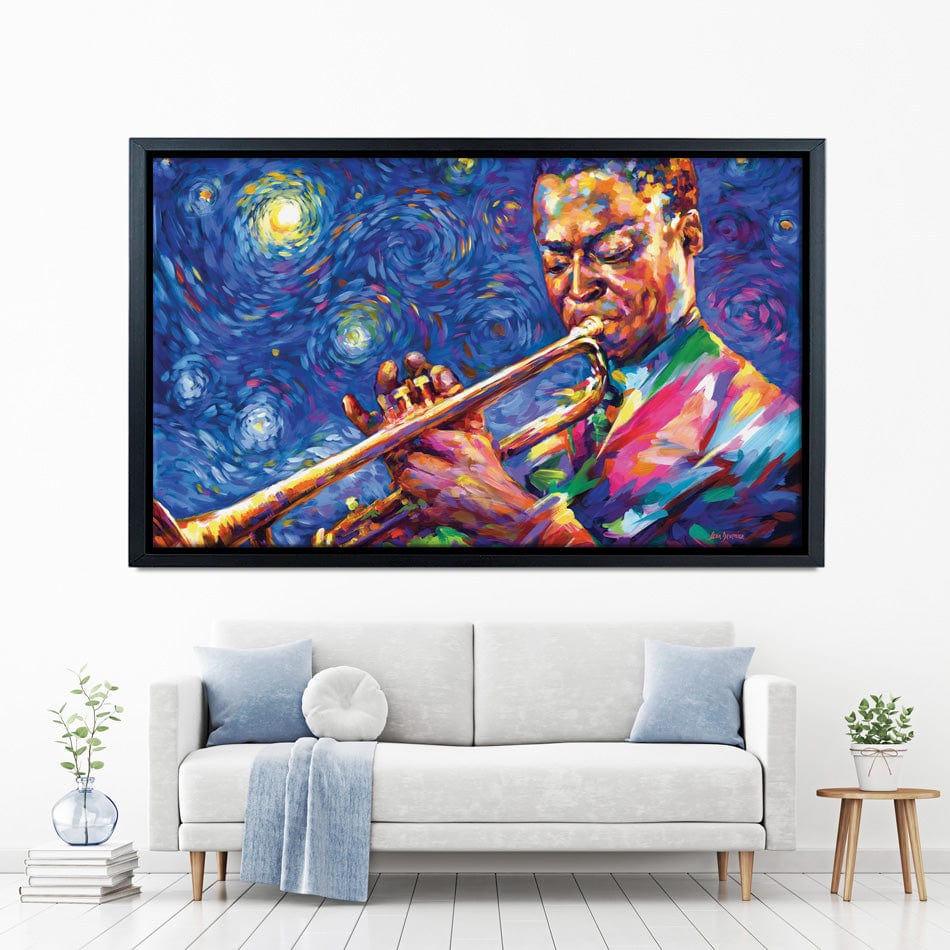 Miles Davis Starry Night Canvas Print wall art product Leon Devenice