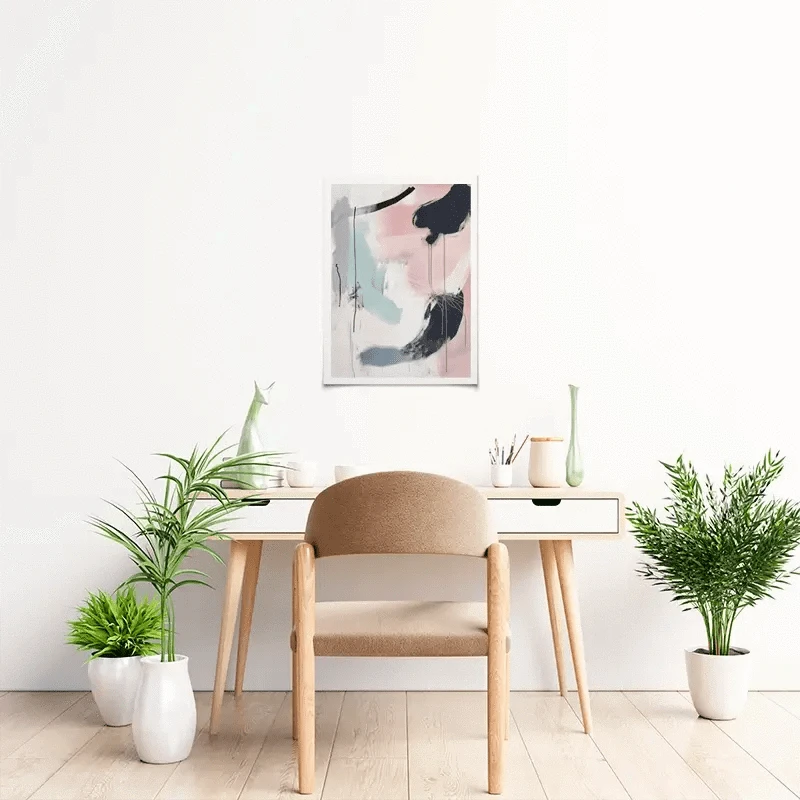 Minimalist Blush Pink Art Print Minimalist Blush Pink Art Print wall art product Tanya Ocean