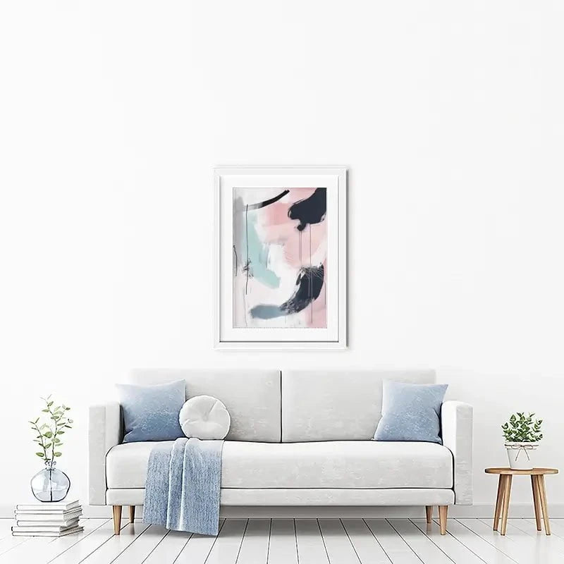 Minimalist Blush Pink Framed Art Print Minimalist Blush Pink Framed Art Print wall art product Tanya Ocean