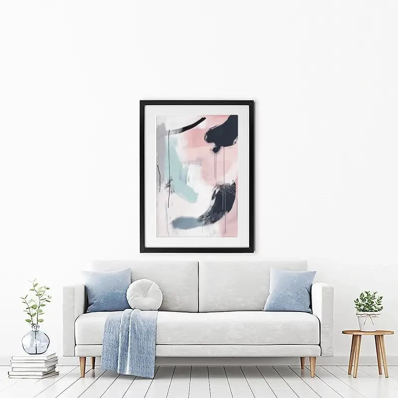 Minimalist Blush Pink Framed Art Print Minimalist Blush Pink Framed Art Print wall art product Tanya Ocean
