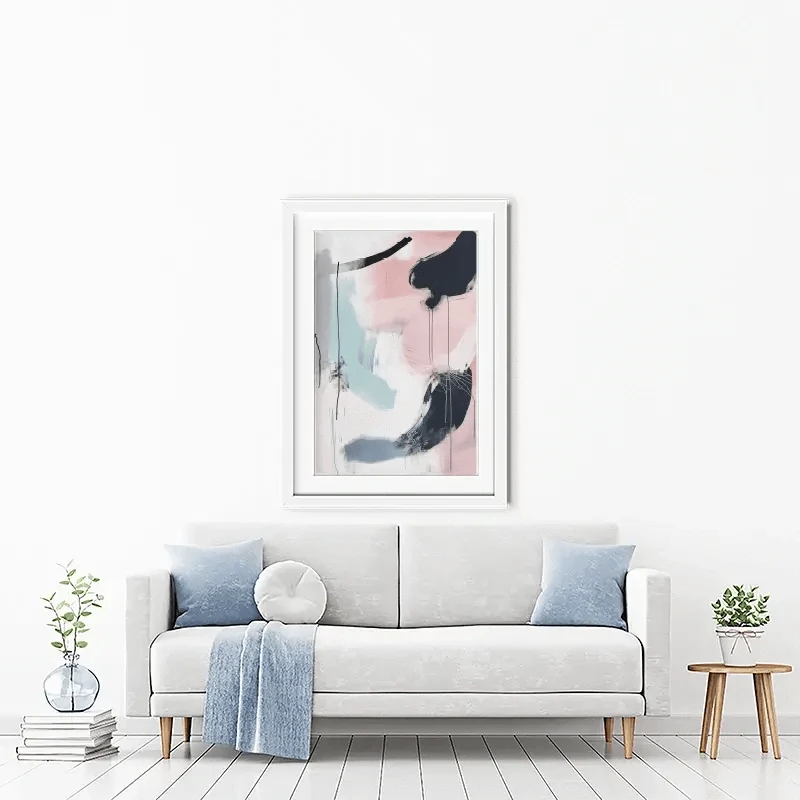 Minimalist Blush Pink Framed Art Print Minimalist Blush Pink Framed Art Print wall art product Tanya Ocean