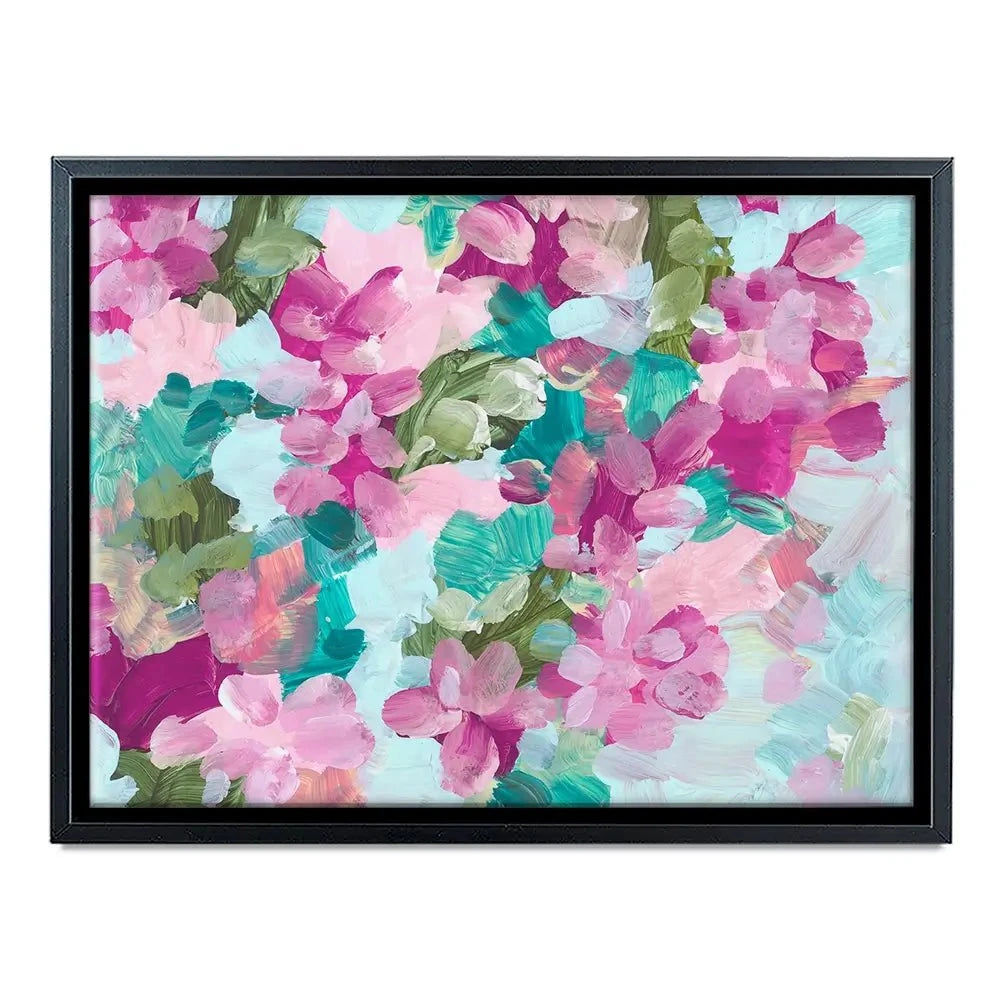 Mint Green And Pink Flowers Canvas Print Mint Green And Pink Flowers Canvas Print wall art product Rudchenko Liliia / Shutterstock