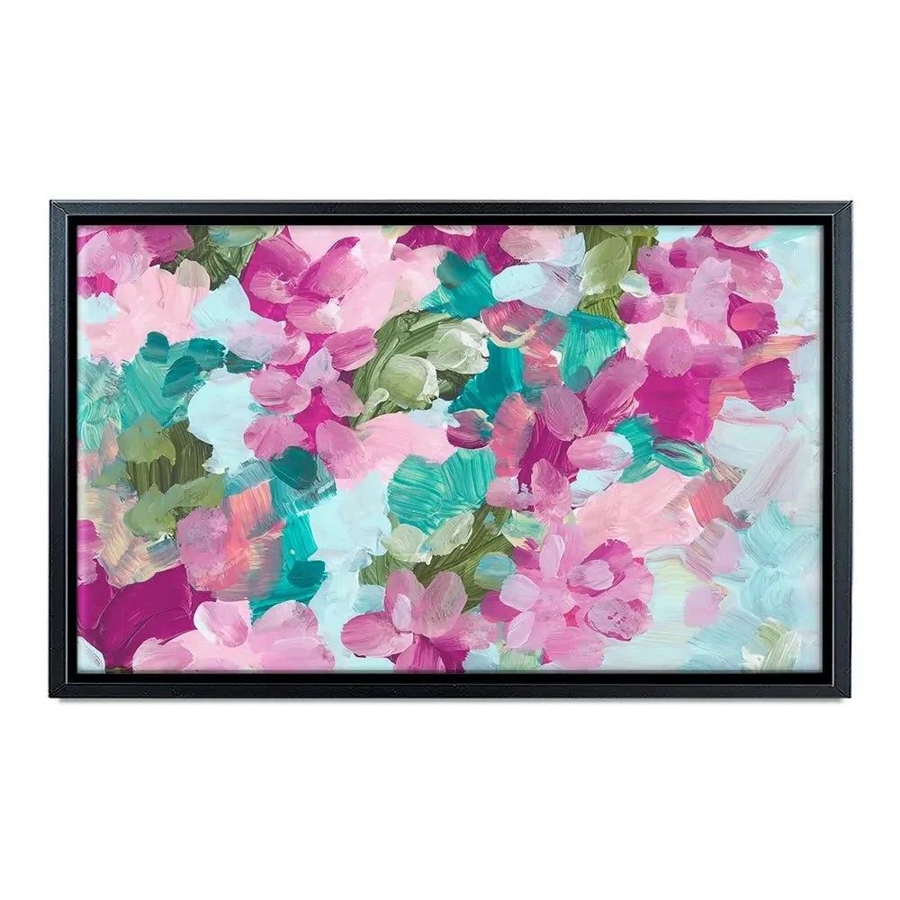 Mint Green And Pink Flowers Canvas Print Mint Green And Pink Flowers Canvas Print wall art product Rudchenko Liliia / Shutterstock
