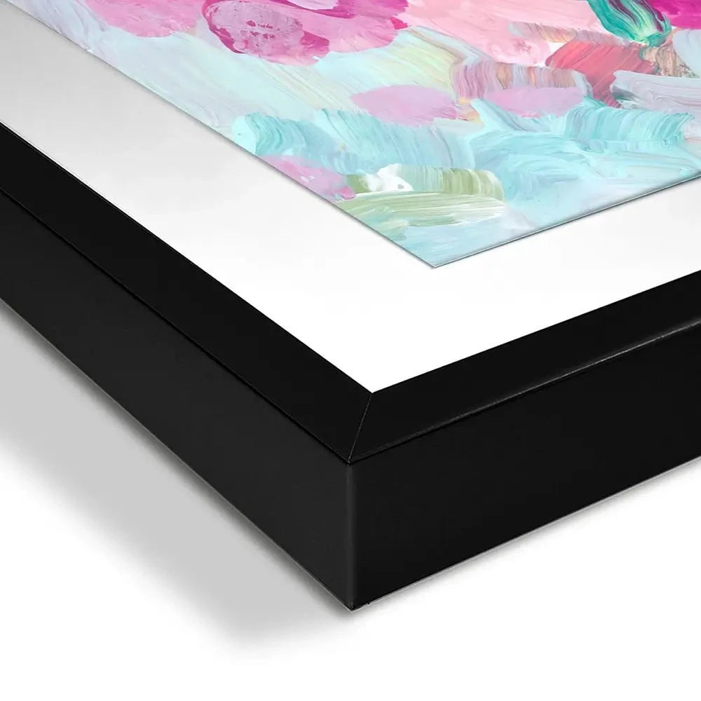 Mint Green And Pink Flowers Framed Art Print Mint Green And Pink Flowers Framed Art Print wall art product Rudchenko Liliia / Shutterstock