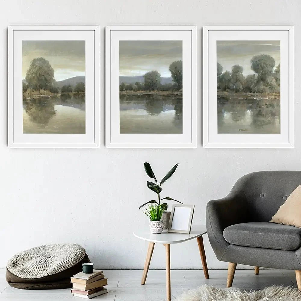 Mirror Lake 1 Framed Art Print Trio Mirror Lake 1 Framed Art Print Trio wall art product Tim O'Toole