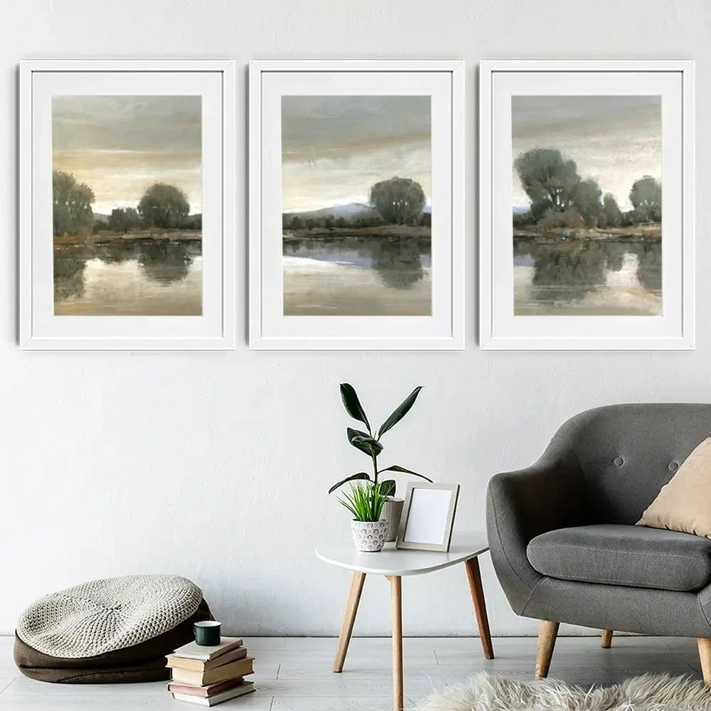 Mirror Lake 2 Framed Art Print Trio Mirror Lake 2 Framed Art Print Trio wall art product Tim O'Toole