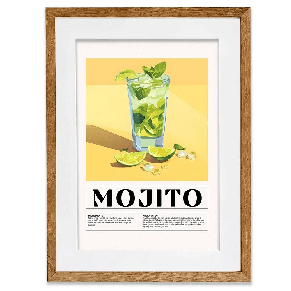 Mojito Recipe Framed Art Print Mojito Recipe Framed Art Print wall art product Art Print Shop