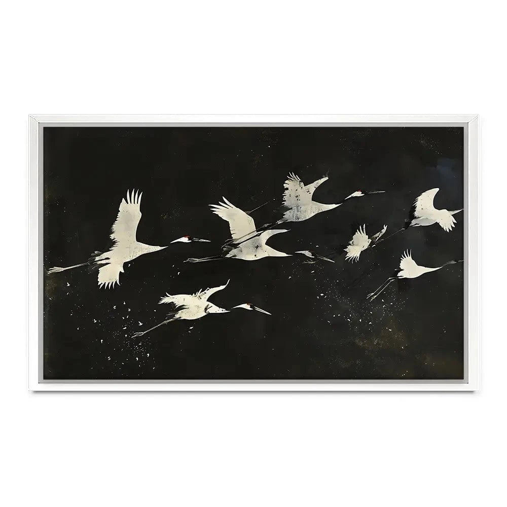Monotone Cranes Canvas Print Monotone Cranes Canvas Print wall art product Creative Studio - Independent