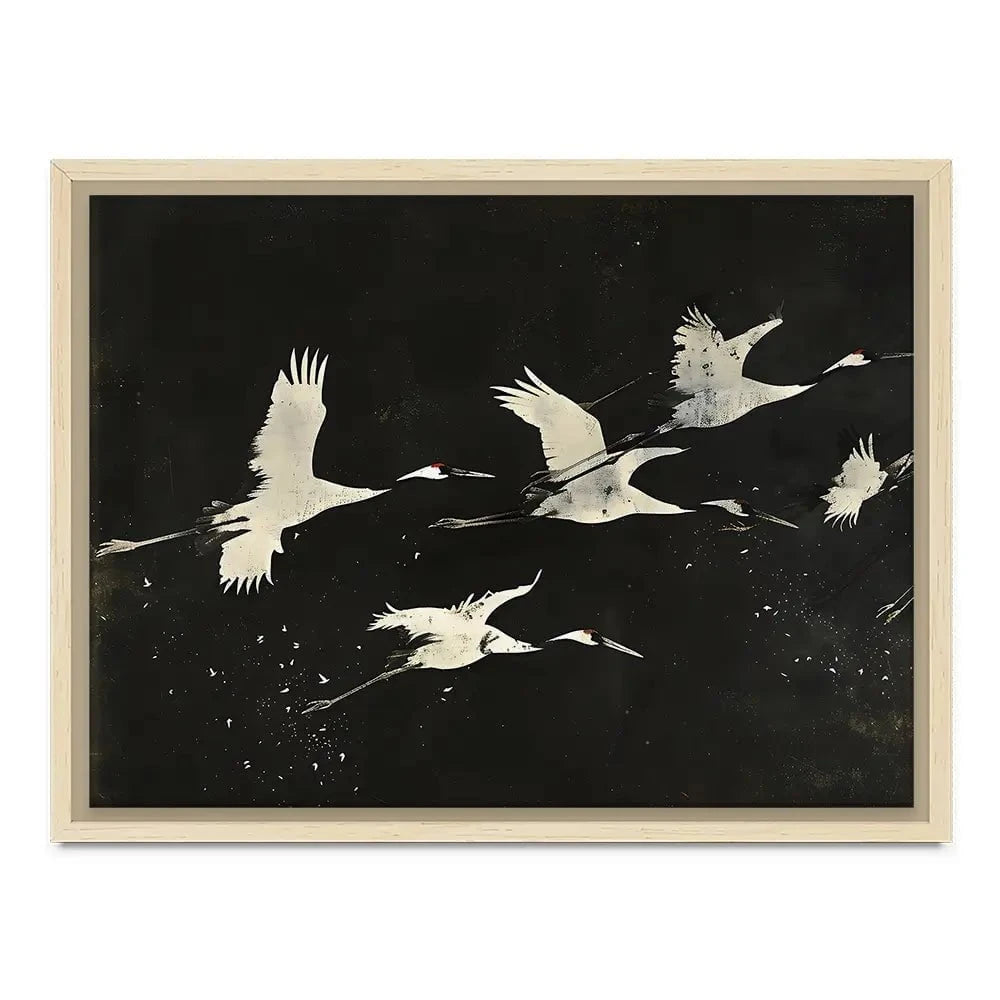 Monotone Cranes Canvas Print Monotone Cranes Canvas Print wall art product Creative Studio - Independent