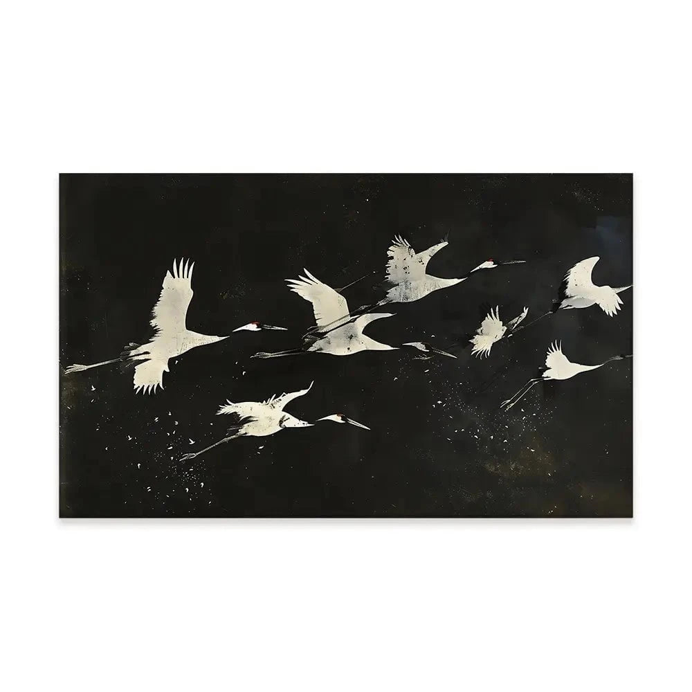 Monotone Cranes Canvas Print Monotone Cranes Canvas Print wall art product Creative Studio - Independent