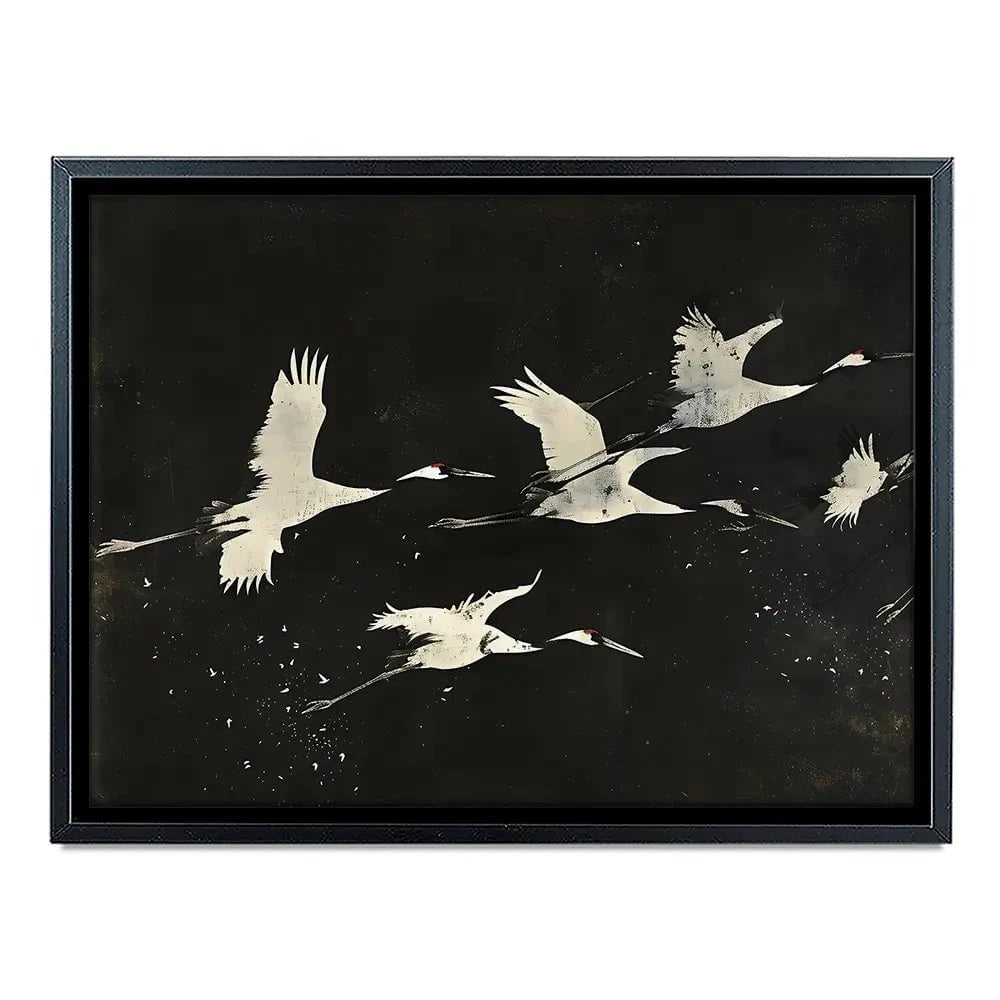 Monotone Cranes Canvas Print Monotone Cranes Canvas Print wall art product Creative Studio - Independent