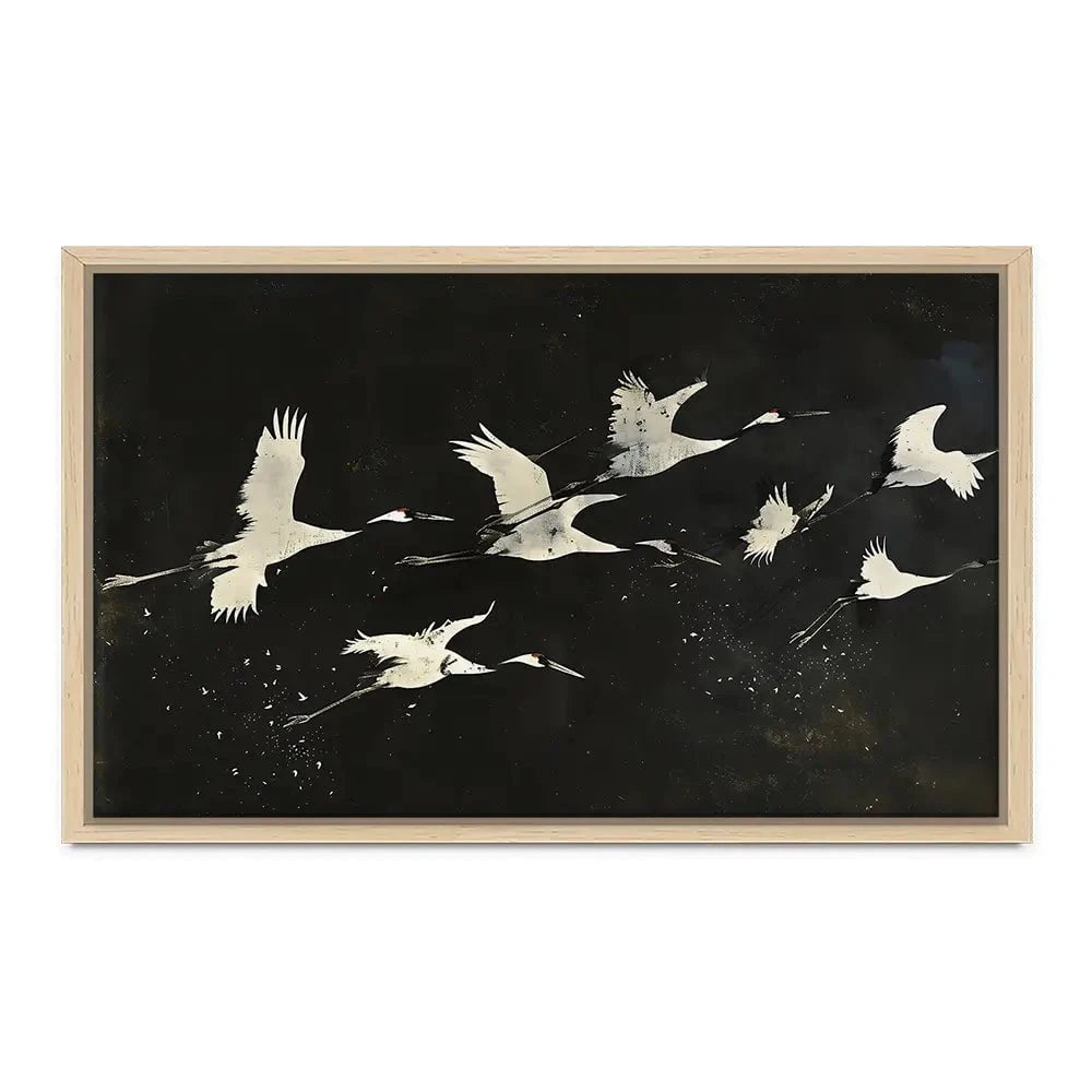 Monotone Cranes Canvas Print Monotone Cranes Canvas Print wall art product Creative Studio - Independent