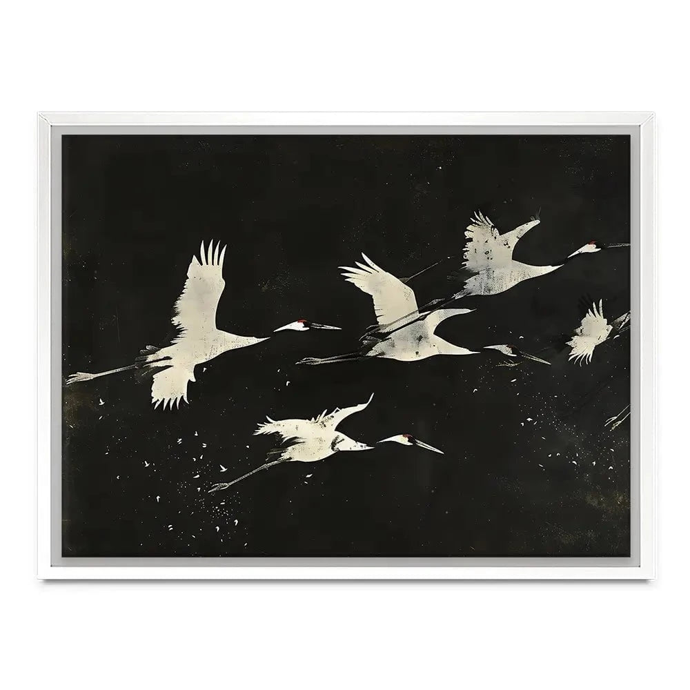 Monotone Cranes Canvas Print Monotone Cranes Canvas Print wall art product Creative Studio - Independent