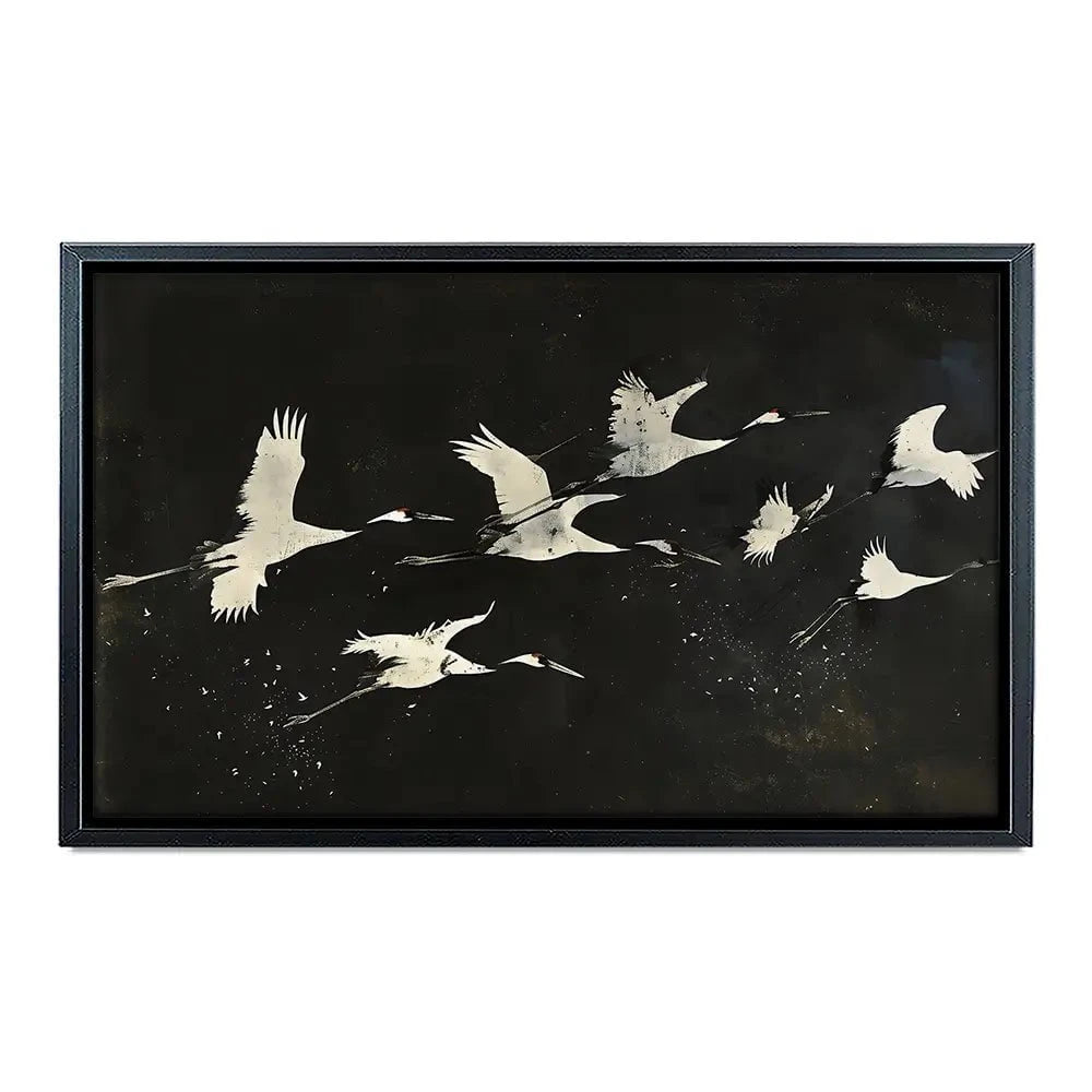 Monotone Cranes Canvas Print Monotone Cranes Canvas Print wall art product Creative Studio - Independent