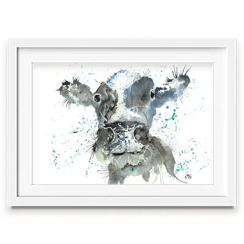 Moo Framed Art Print Moo Framed Art Print wall art product Jamie Taylor