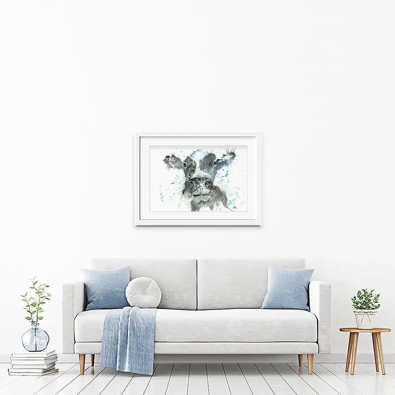 Moo Framed Art Print Moo Framed Art Print wall art product Jamie Taylor