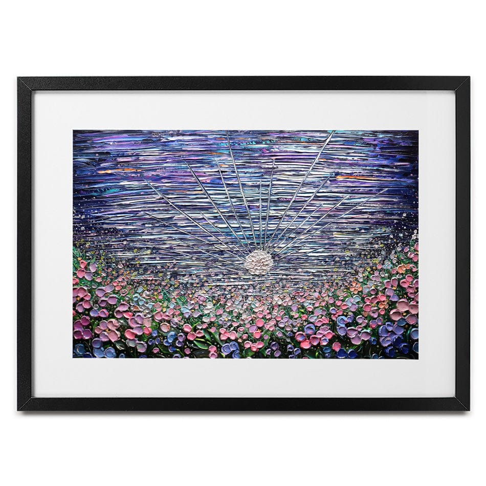 Moon Flower Framed Art Print wall art product Expression By Nada