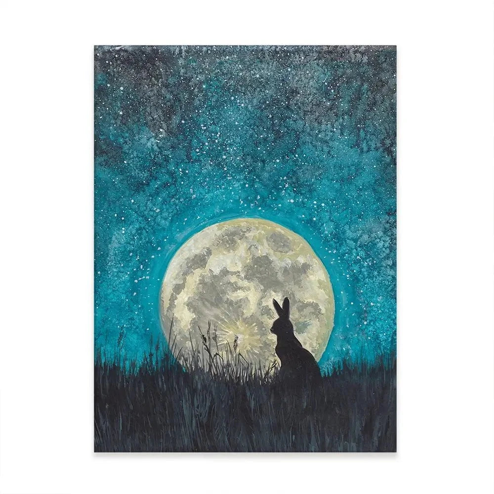 Moon Hare Canvas Print