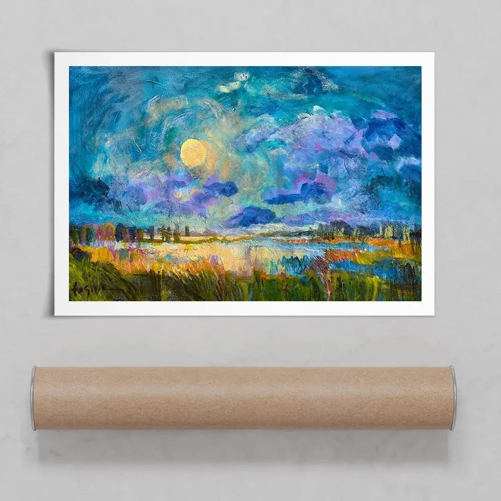 Moon Rising Art Print Moon Rising Art Print wall art product Dorothy Fagan