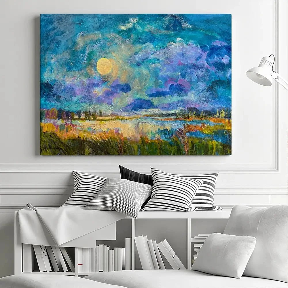 Moon Rising Canvas Print Moon Rising Canvas Print wall art product Dorothy Fagan