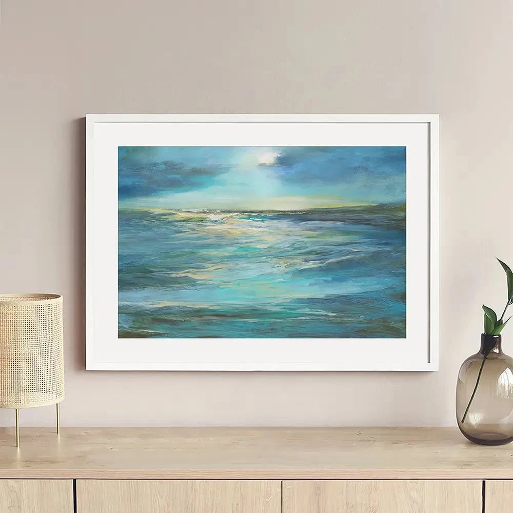 Moonlight Reef Framed Art Print Moonlight Reef Framed Art Print wall art product Sheila Finch