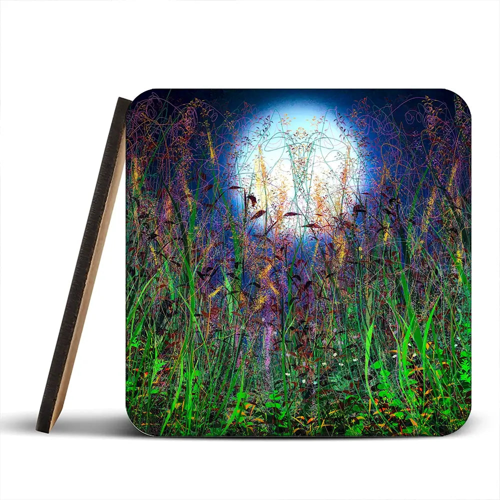Moonlight Shadows Coaster Set Moonlight Shadows Coaster Set wall art product Lena Owens - Independent