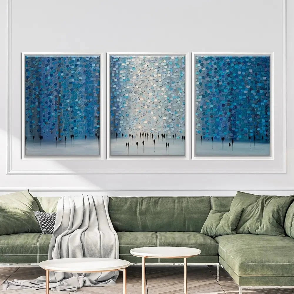 Moonlight Walk Trio Canvas Print Moonlight Walk Trio Canvas Print wall art product Ekaterina Ermilkina
