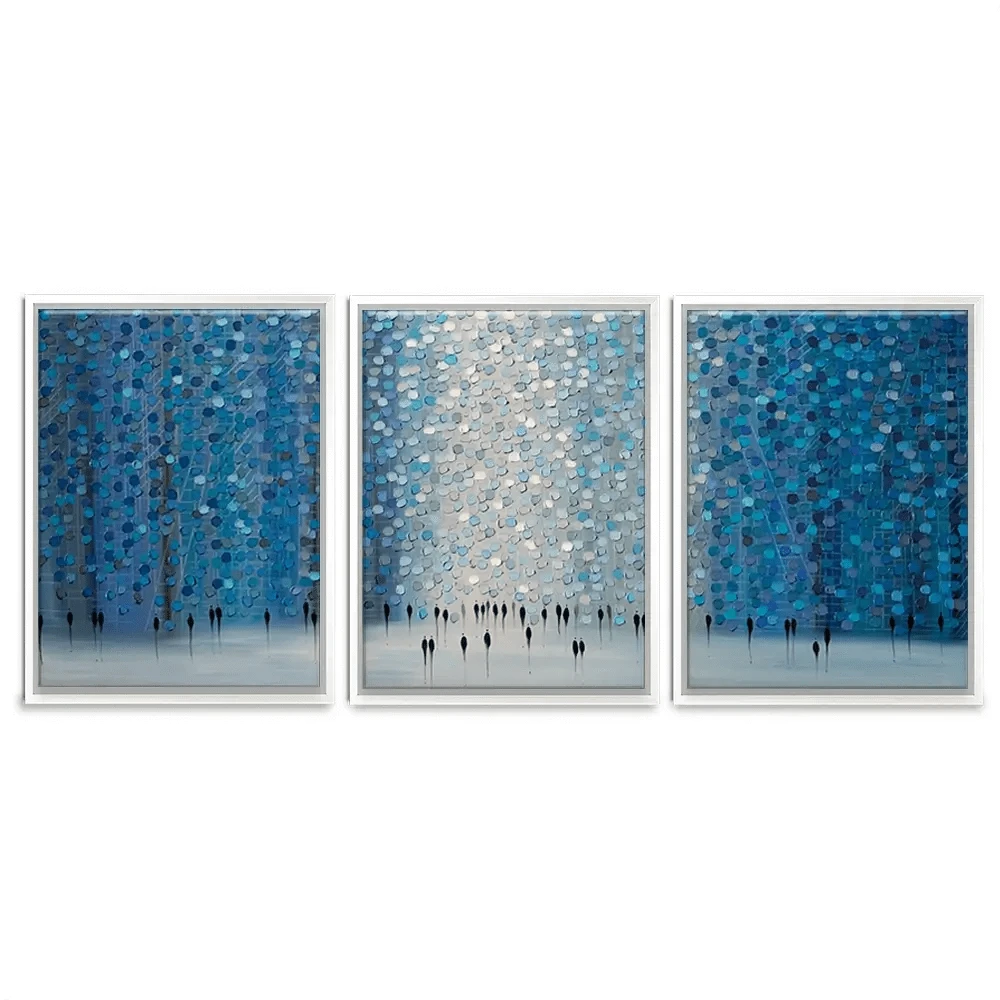 Moonlight Walk Trio Canvas Print Moonlight Walk Trio Canvas Print wall art product Ekaterina Ermilkina