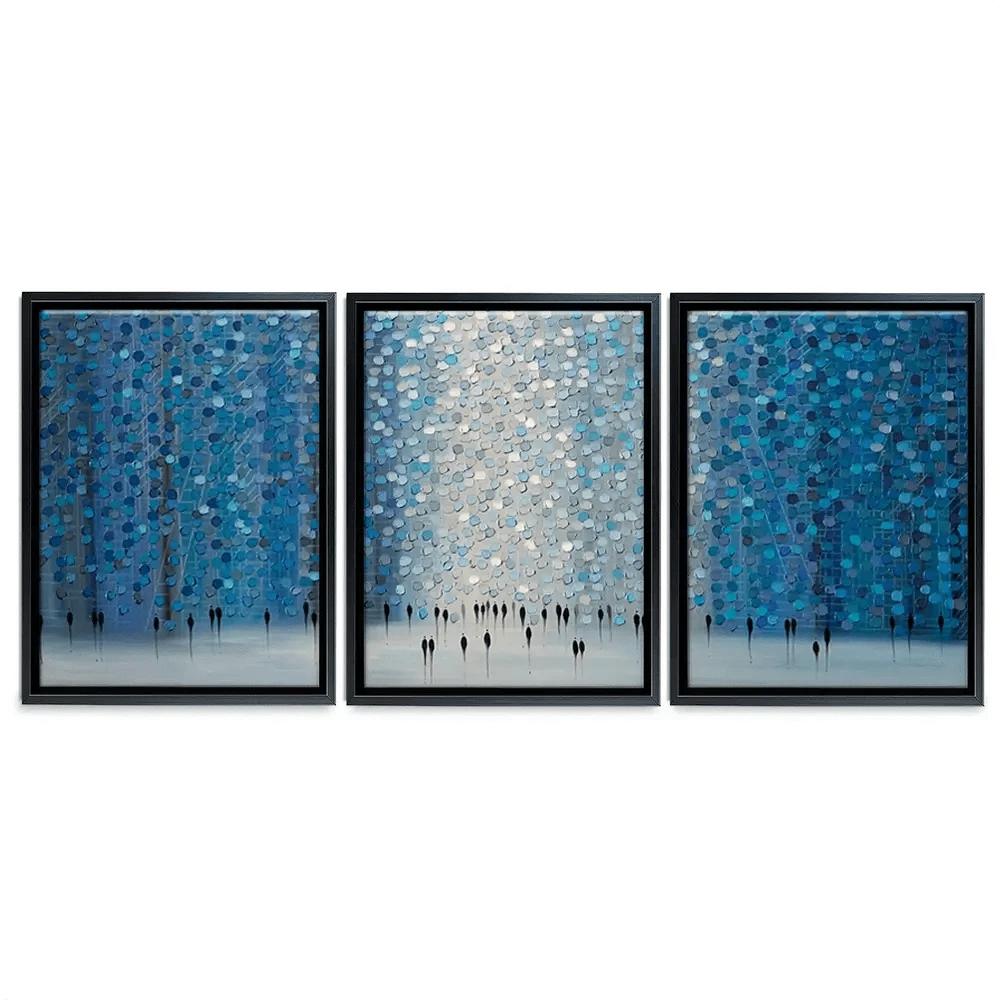 Moonlight Walk Trio Canvas Print Moonlight Walk Trio Canvas Print wall art product Ekaterina Ermilkina