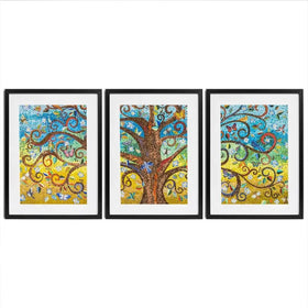 Mosaic Tree Framed Art Print Trio Mosaic Tree Framed Art Print Trio wall art product Leon Rafael / Shutterstock