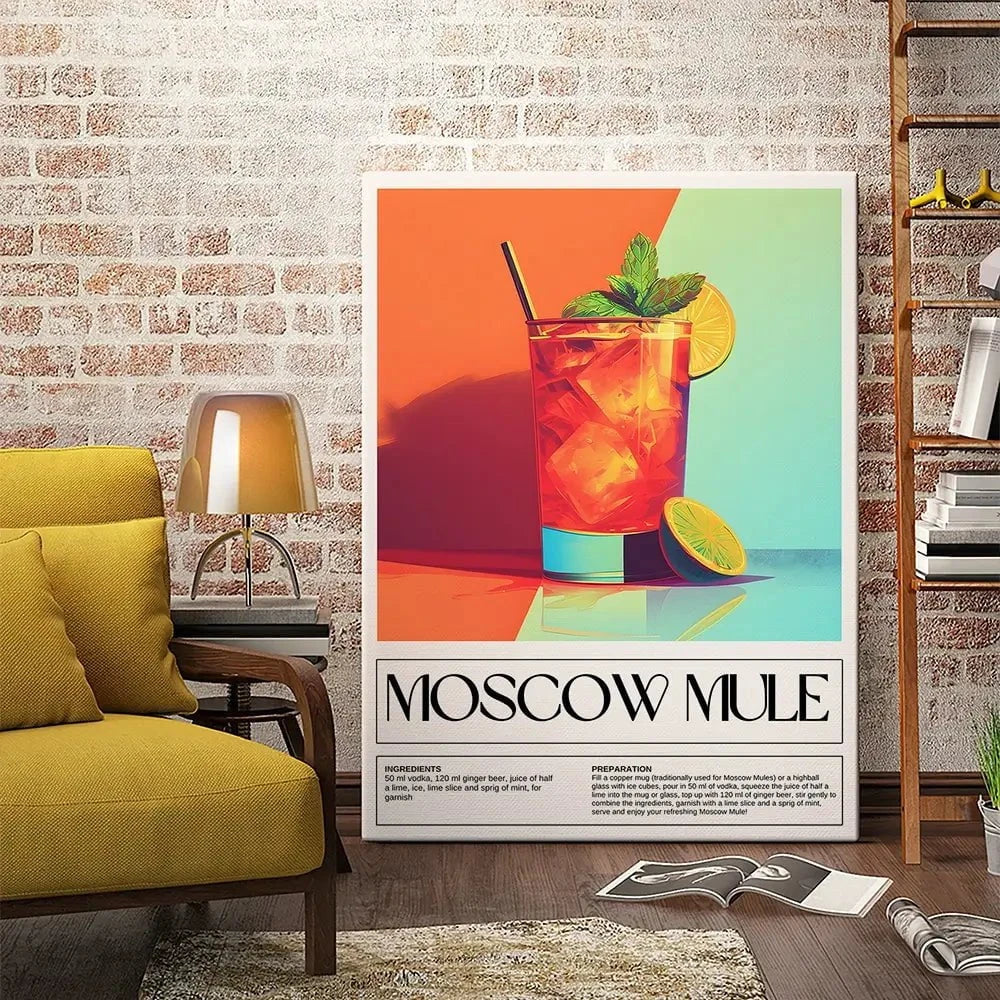 Moscow Mule Recipe Canvas Print Moscow Mule Recipe Canvas Print wall art product Art Print Shop